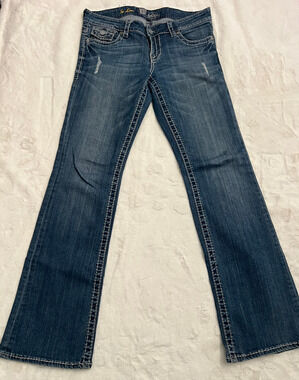 KUT From The Kloth Jeans Womens 8 Bootcut So Low Stretch Denim Flap Pocket Blue